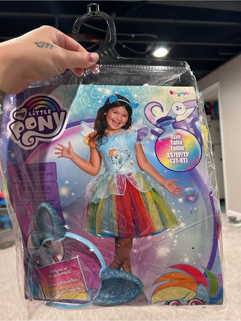My Little Pony Rainbow Tulle Dress Costume - Blue & Multicolor